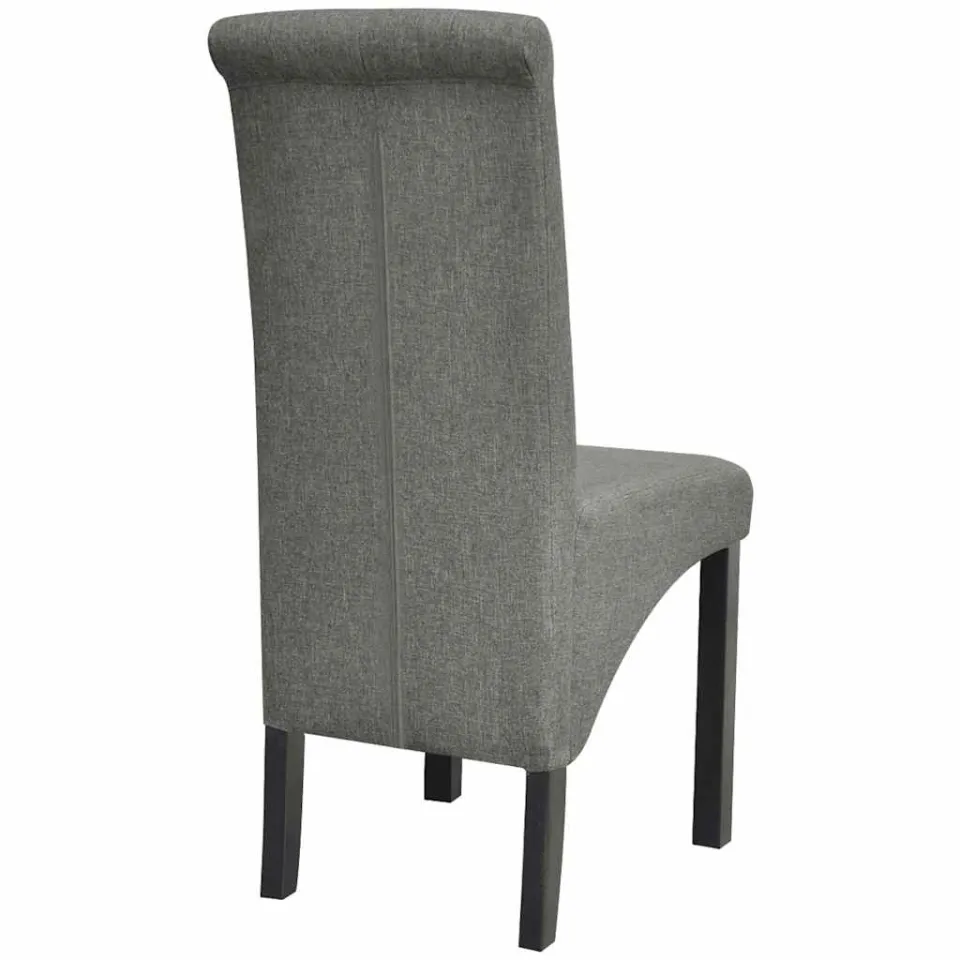 vidaXL Eetkamerstoelen 2 st stof lichtgrijs grijs, foto 4