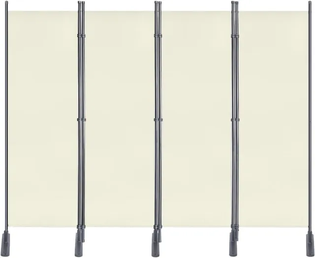 Aufun Opvouwbare Kamerscherm – 225x180cm – Verstelbaar – Binnen/Buiten voor Kantoren, Tuinen (Beige) Beige2
