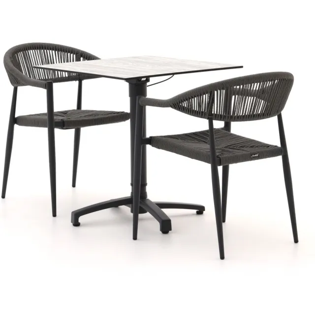 Manifesto Furniture Manifesto Belpasso/Canzo 70cm dining tuinset 3-delig verstelbaar Zwart