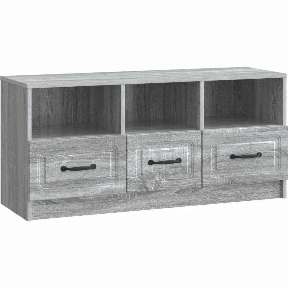 vidaXL TV-kast met lade Grijs sonoma 102 x 34,5 x 47 cm Bewerkt hout, foto 3