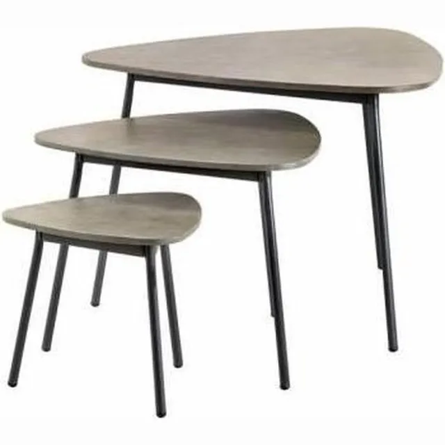 Suns Kos bijzettafel 60x57xH45 cm driehoekig Antraciet, Bruin