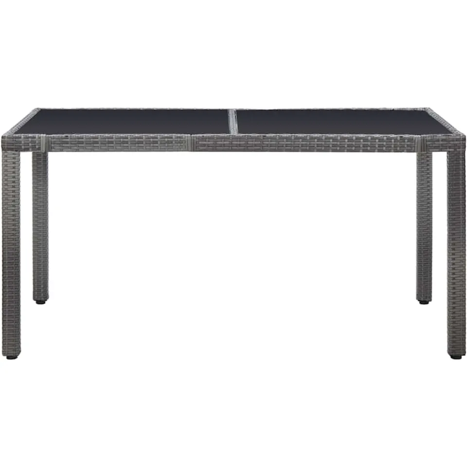 vidaXL 7-delige Tuinset poly rattan grijs, foto 3