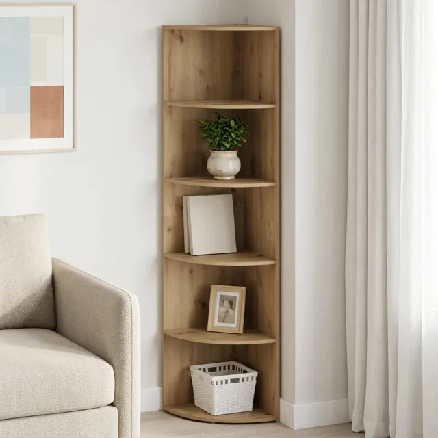 vidaXL Hoekplank 5-laags 41,5 x 41,5 x 178 cm Bewerkt hout bruin, foto 2