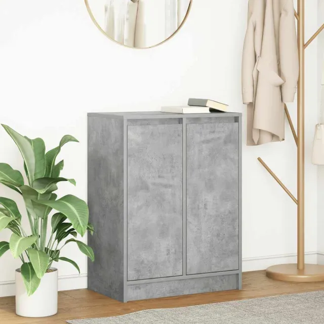 vidaXL Dressoir 57x34x76 cm bewerkt hout betongrijs