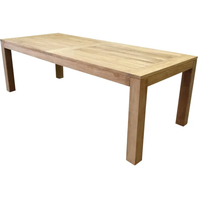 AVH-Outdoor Tuinmeubelen Krista dining tuintafel 240x100xH78 cm teak Bruin / Terre
