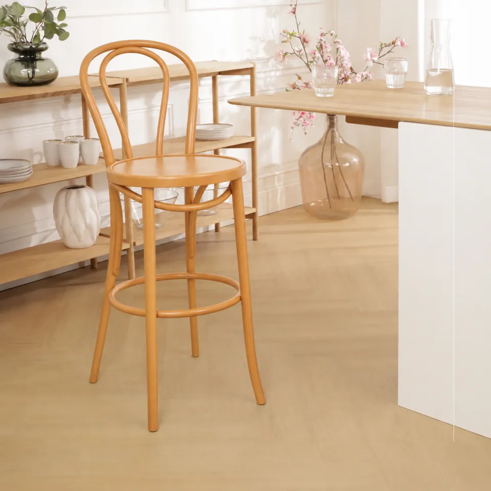 Fameg Vienna Thonet No. 18 houten barkruk naturel - 65 cm, foto 2