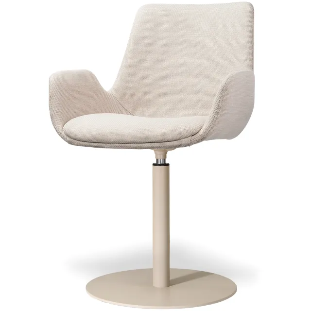 Nolon Niva-Eef draaibare tulp eetkamerstoel beige - beige onderstel, foto 2