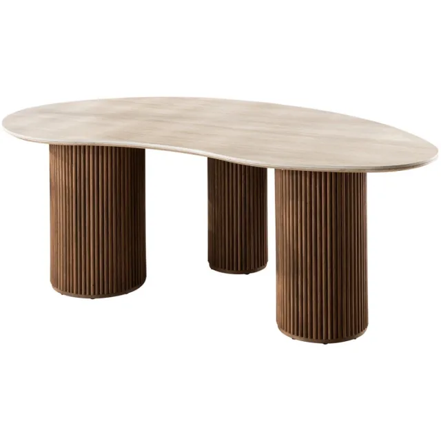 AnLi Style Eettafel Romano niervormig 215 Naturel