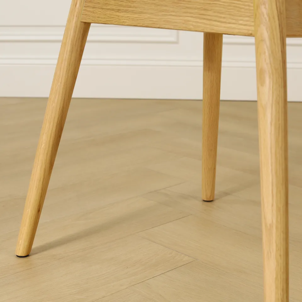 Nolon Nio-Mae eetkamerstoel beige - houten onderstel, foto 5