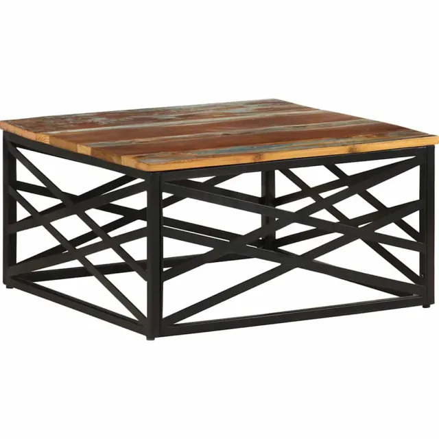 vidaXL Salontafel 68x68x35 cm massief gerecycled hout Bruin