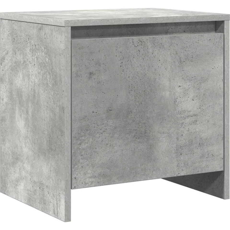 vidaXL Nachtkastjes 2 st 45x34x44,5 cm bewerkt hout betongrijs grijs, foto 4