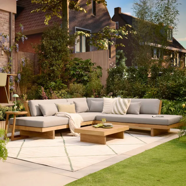 NOUS Garden Rilassante hoek loungeset taupe, foto 2