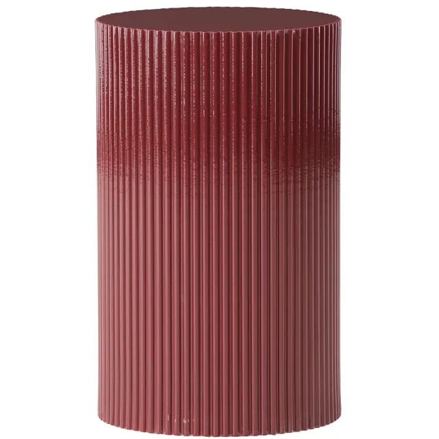 Nest living Asa houten bijzettafel bordeaux rood - Ø 31 cm