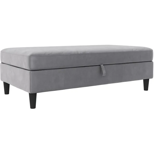Notio Living Hartford-Poef - Grijs Fluweel