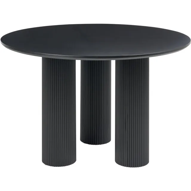 Beliani TULEMALU - Eettafel - Zwart - 120 cm - MDF