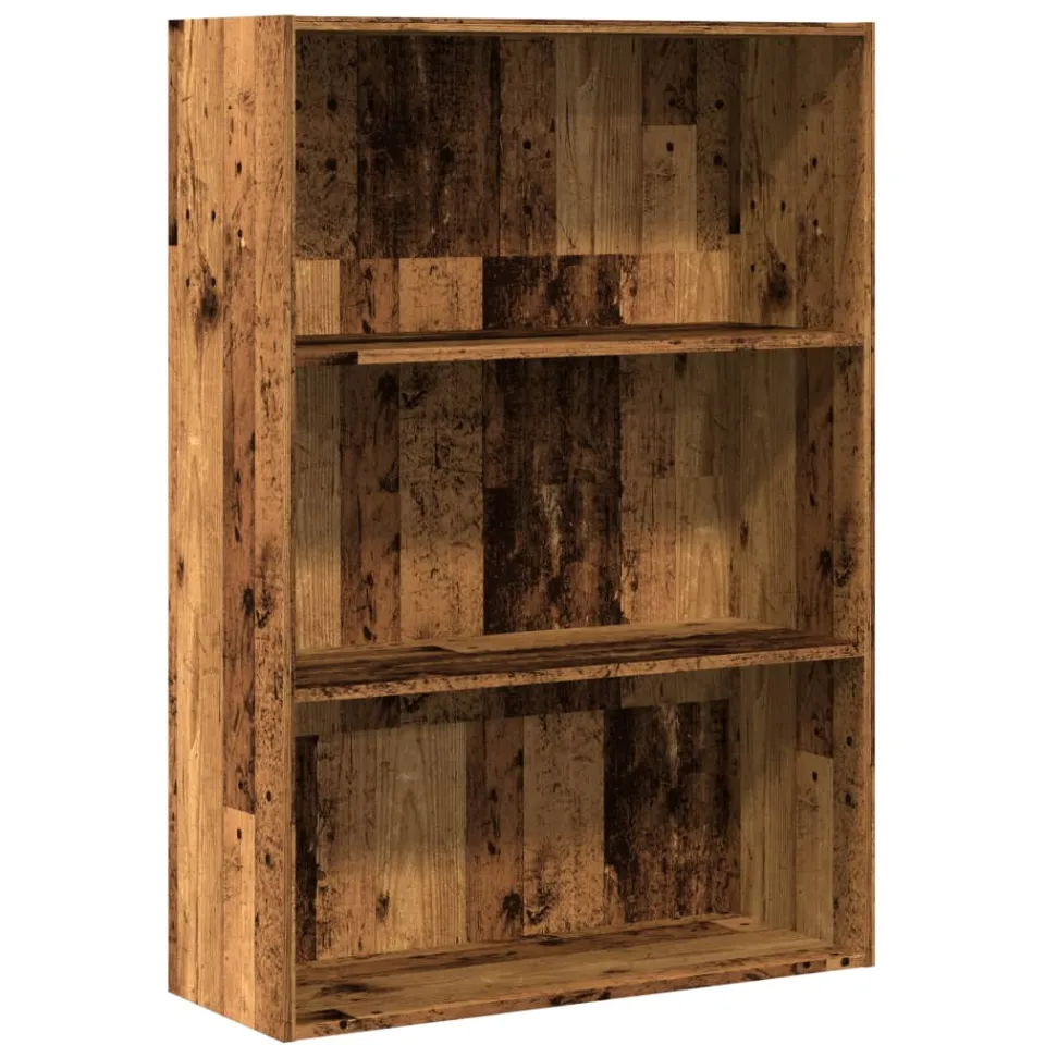 vidaXL Boekenkast 80x30x114 cm bewerkt hout oud houtkleurig bruin, foto 3