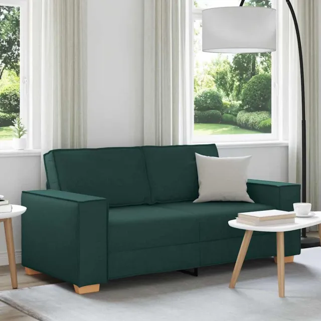 vidaXL 2-zitsbank Donkergroen 180x78x84 cm Stof