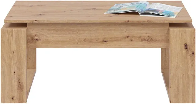 CaliCosy Salontafel met opklapbaar blad - L102 cm - Ciara Eiklook