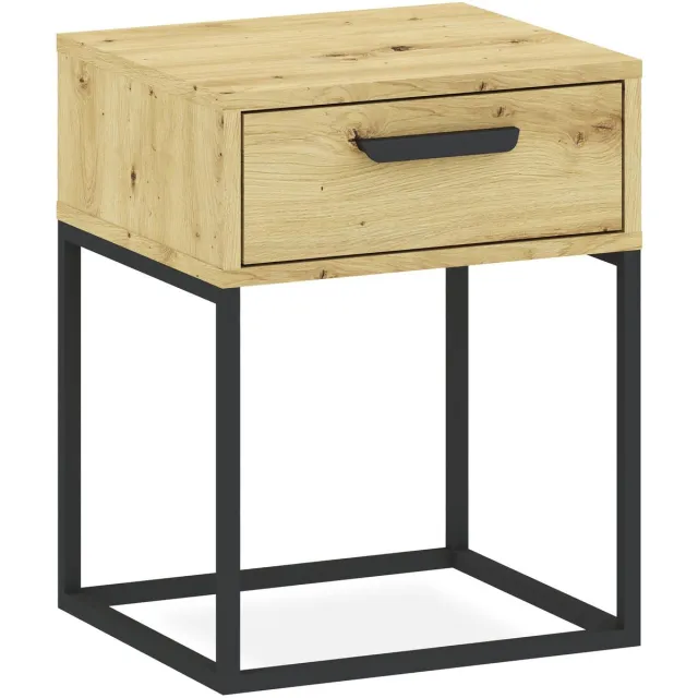 KONSIMO RECTUS Nachtkastje - met lade - Bijzettafel - Brons - 40x52x39 cm