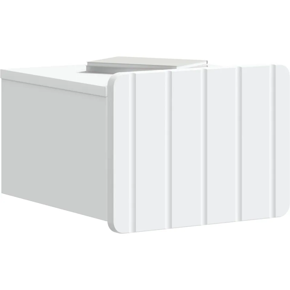 vidaXL Wandbeugel Bedkast met lade Wit 33 x 34,5 x 24 cm Bewerkt hout, foto 2