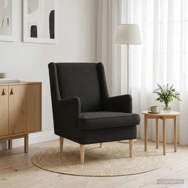 vidaXL Fauteuil Zwart Stof
