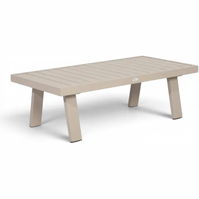 Belito Koffietafel Birmingham/Lotte 121 x 60 cm – Taupe/Aluminium