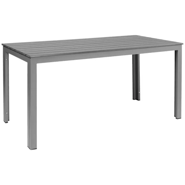 PULSIVA Tafel Lamero rechthoekig; 155x78x74 cm (LxBxH); grijs/antraciet; frame grijs; rechthoekig