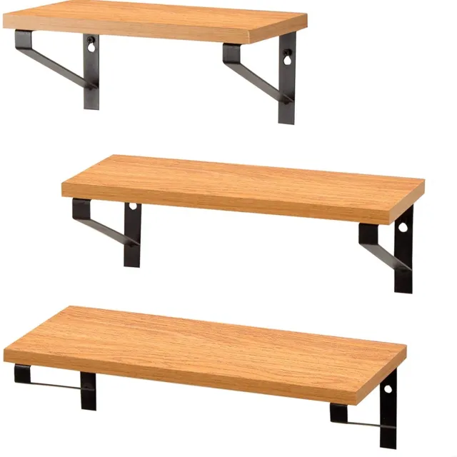 Max Home Set Van 3 Houten Wandplanken In Diverse Maten Bruin Wood