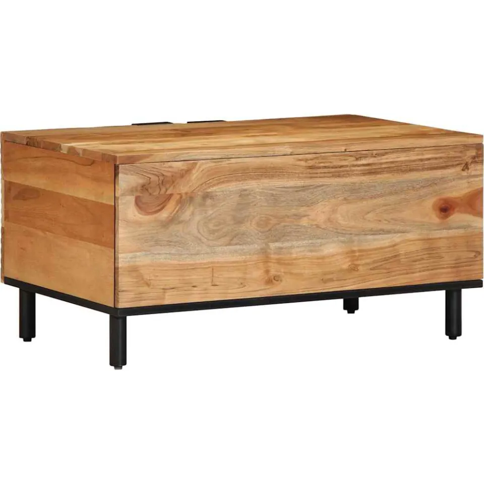vidaXL Salontafel 80x50x40 cm Massief Acaciahout bruin, foto 4