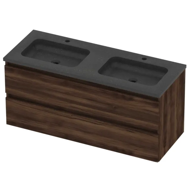 Basic-Line Rocky 46 Badmeubelset Hardsteen 120x46x54 cm R46BSEBA120D2 Barista Oak Blue Stone Grijs