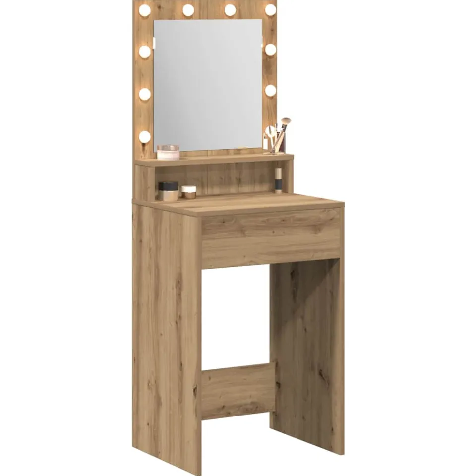 vidaXL Plafondtafel Artisan Eiken 50 x 41 x 135 cm Bewerkt hout Bruin