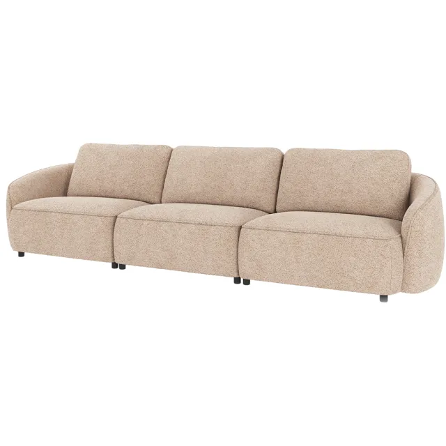 Rowico Home Norris gestoffeerde 4 zitsbank beige - 319 cm