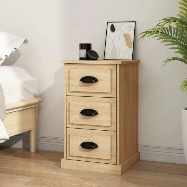 vidaXL Nachtkastje 39x39x67 cm bewerkt hout sonoma eikenkleurig, foto 2
