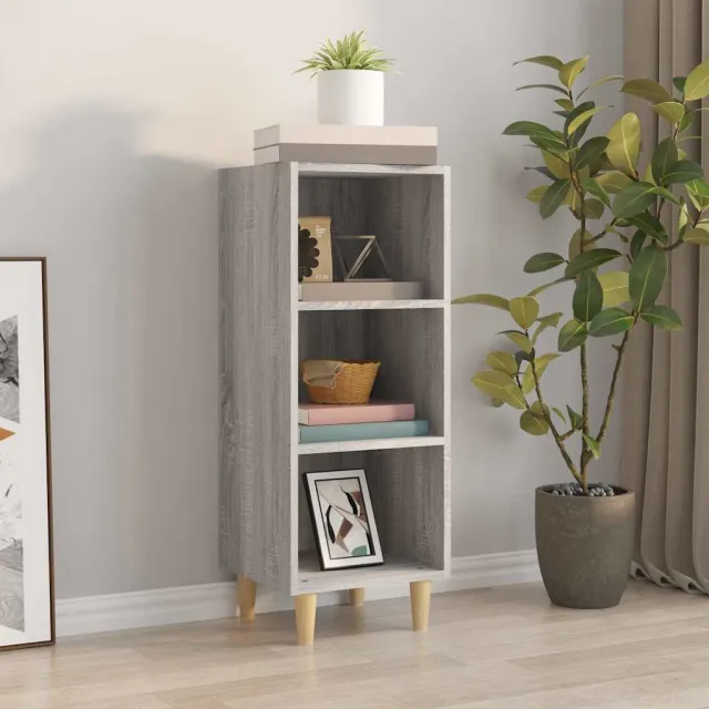 vidaXL Dressoir 34,5x32,5x90 cm bewerkt hout grijs sonoma eikenkleurig