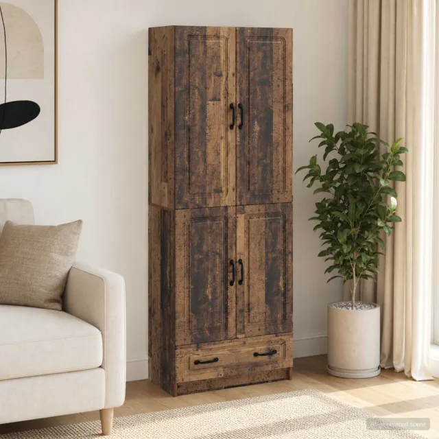 vidaXL Kastenset 2 st Oud hout Bewerkt hout Bruin