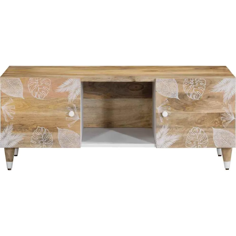 vidaXL Salontafel 100x54x40 cm massief mangohout bruin, foto 2