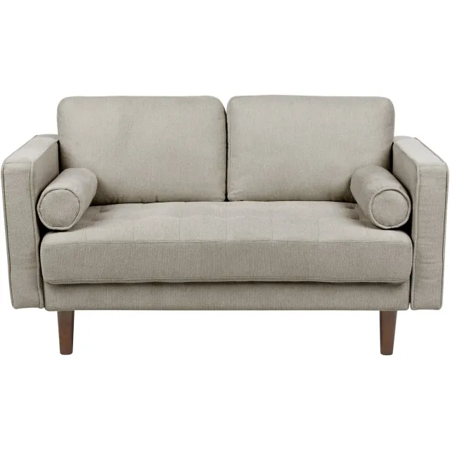 Beliani NURMO - Tweezitsbank - Taupe - Polyester Bruin