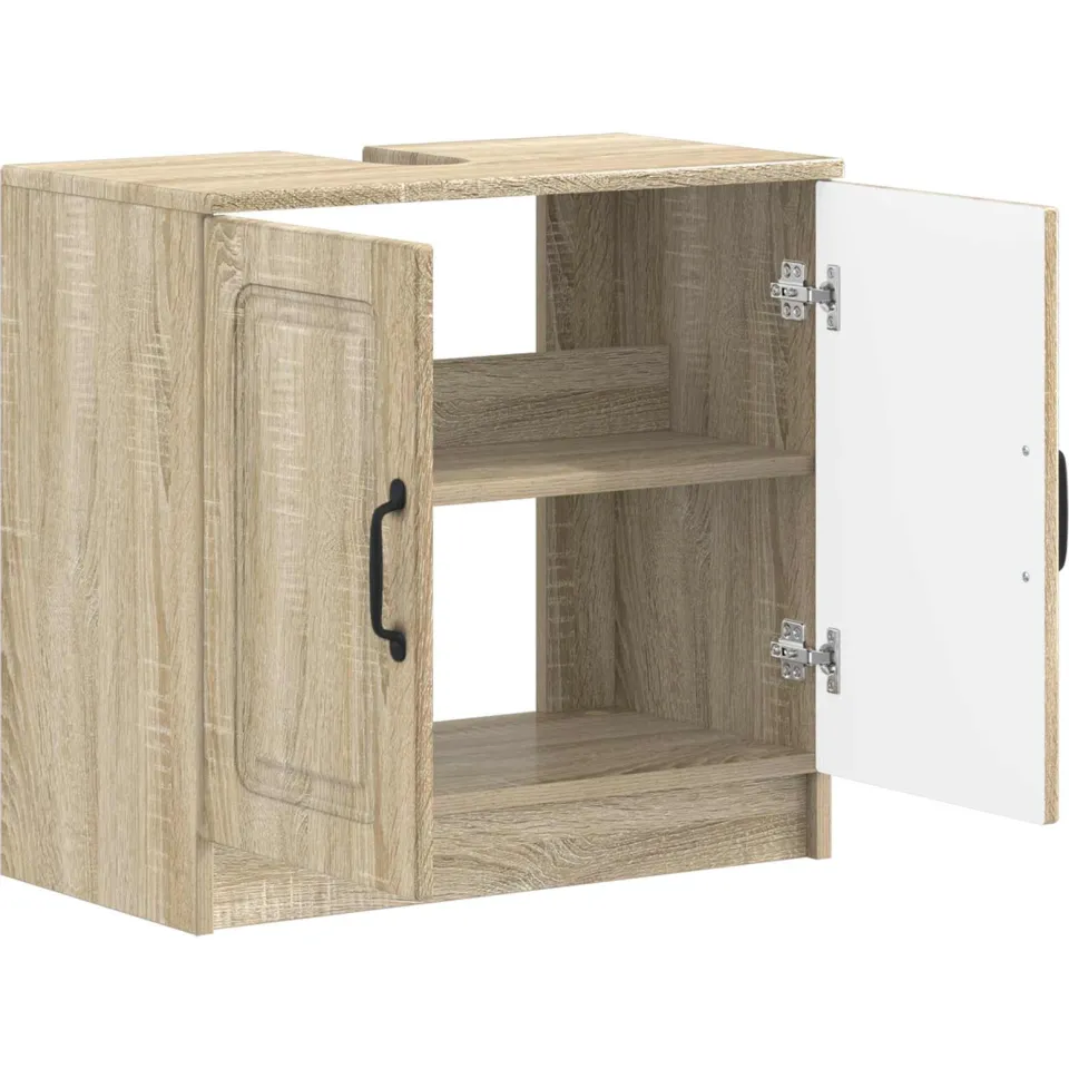 vidaXL Badkamer wastafelkast UTRECHT Sonoma Eiken 59,5 x 31,5 x 59 cm Bruin