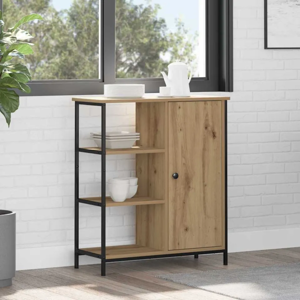 vidaXL Dressoir Artisan Eiken 70 x 30 x 80 cm, foto 2