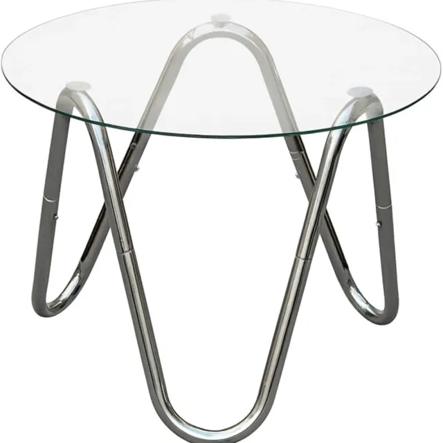 Leitmotiv Bijzettafel Ventana Round - Chroom - Ø50cm - Modern Zilver