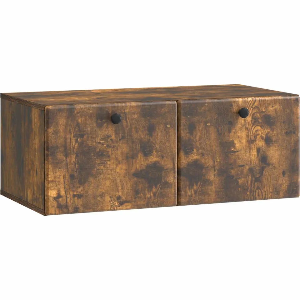 vidaXL Wandbeugel TV-kast 78,5 x 41 x 30 cm Gerookt eiken Bewerkt hout, foto 3