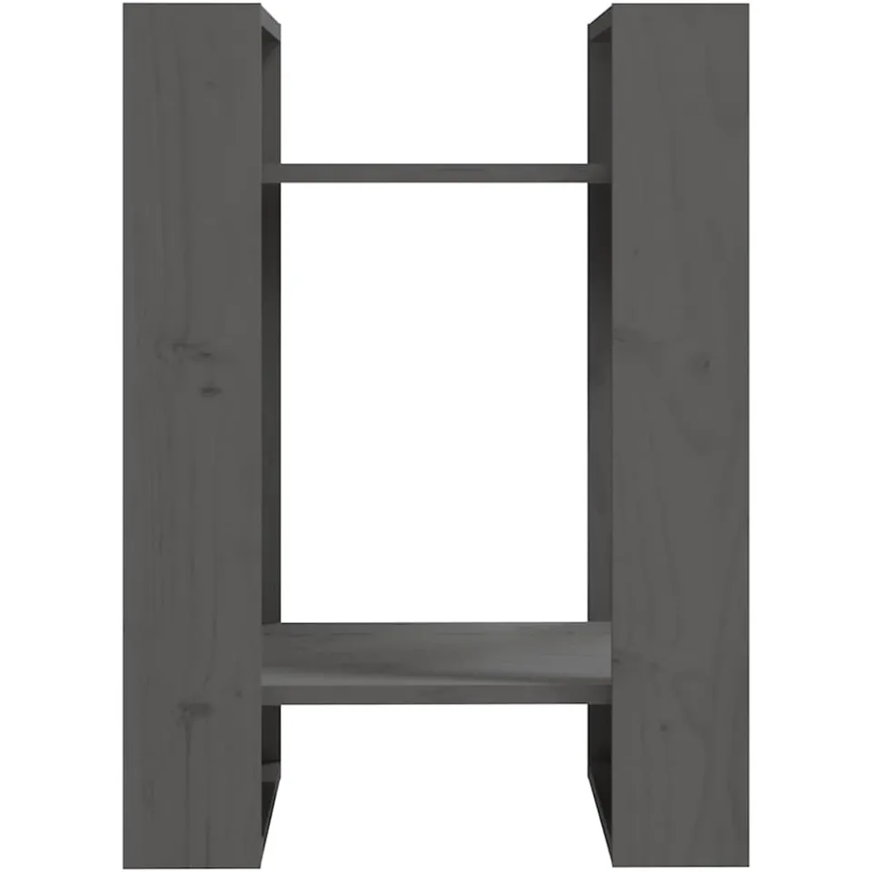 vidaXL Boekenkast/kamerscherm 41x35x57 cm massief grenenhout grijs, foto 4