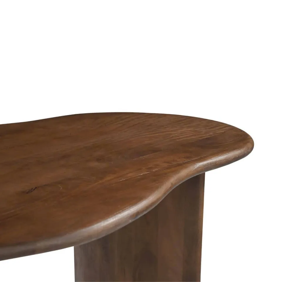 Giga Meubel Eettafel Tornio - Organisch Donkerbruin Hout - 240x110x76cm bruin, foto 7
