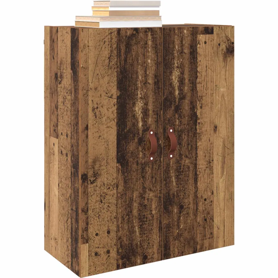 vidaXL Wandkast 2 st Oudhout 69,5 x 34 x 90 cm Bewerkt hout Bruin