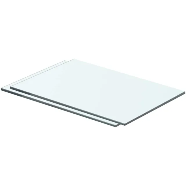 vidaXL Schappen 2 st 40x20 cm glas transparant Transparent