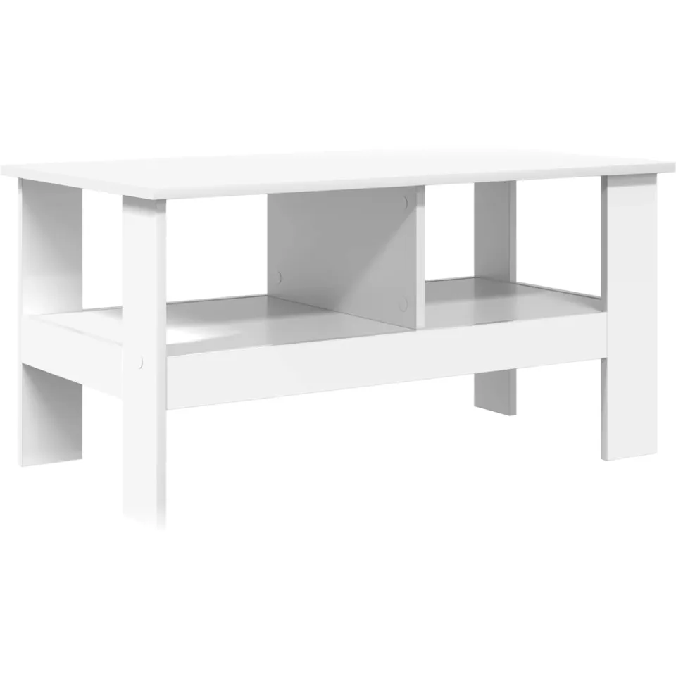 vidaXL Salontafel Wit 90 x 50 x 45 cm Bewerkt hout, foto 3