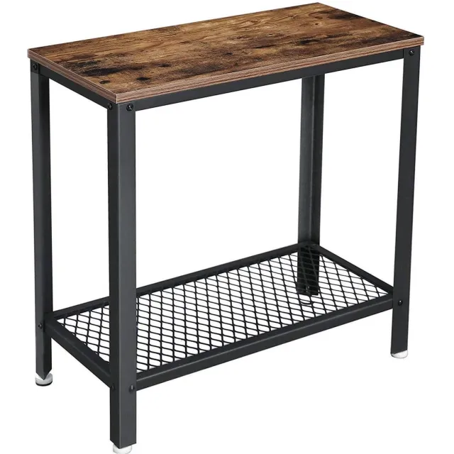 Plant&More Sidetable - Industrieel - MDF - Metaal - 60 x 30 cm Bruin