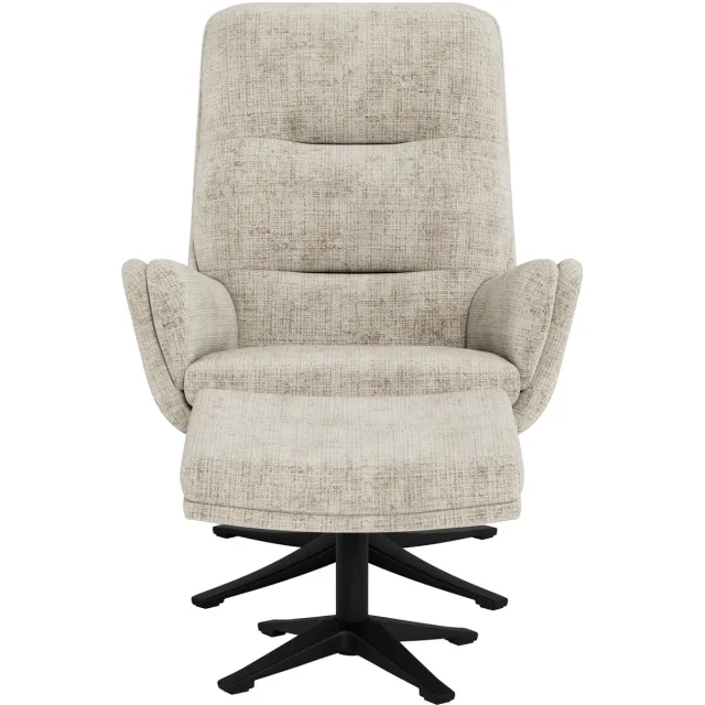 Giga Living Fauteuil Bennett Met Voetenbank Juto Beige - Giga Living