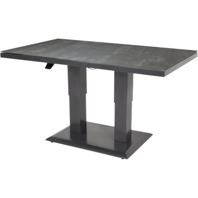 Lesliliving Loungetafel verstelbaar Mojito Ceramic Black 130x75cm Zwart