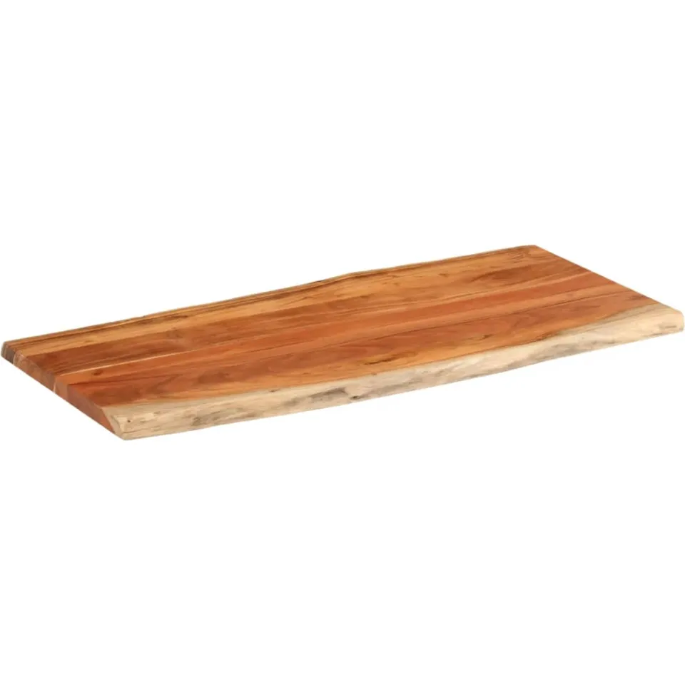 vidaXL Tafelblad rechthoekig natuurlijke rand 140x60x3,8 cm acaciahout bruin, foto 2